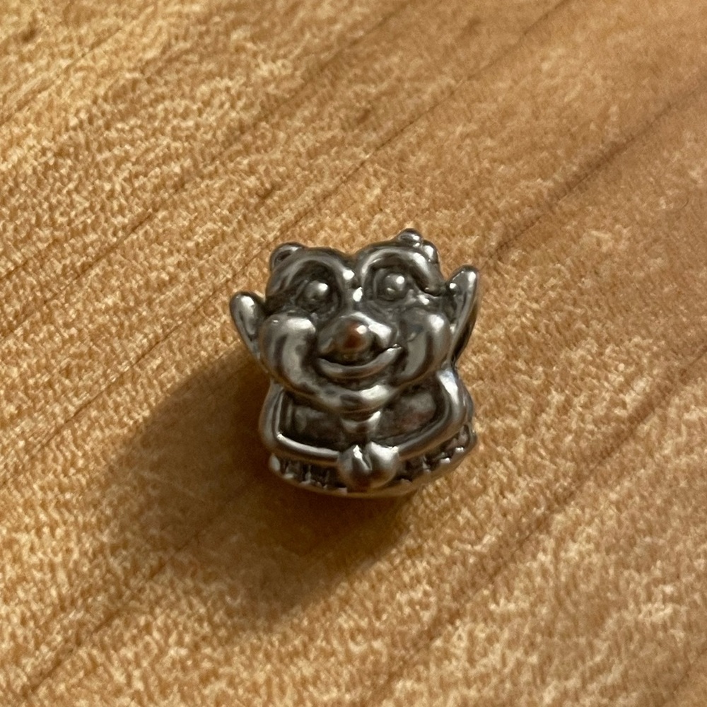 Pandora compatible elf face silver bead
